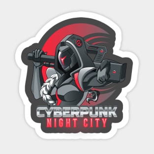 Cyber Punk Night City Assassin Sticker